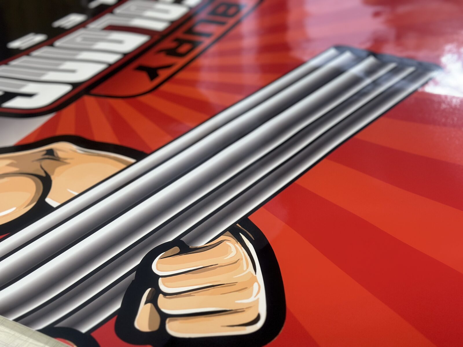 Printed vinyl graphics sample