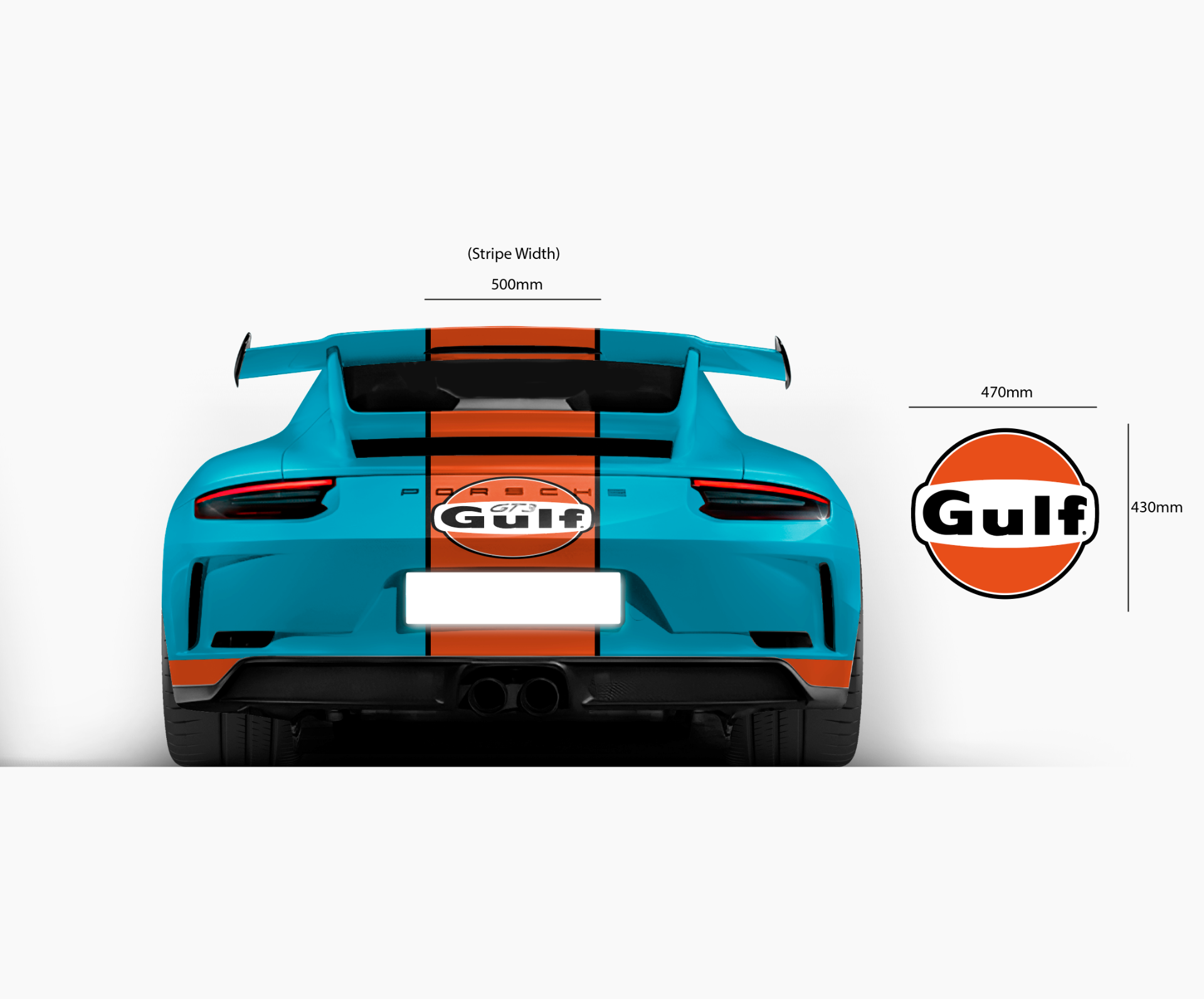 Gulf GT3 Stripe Kit